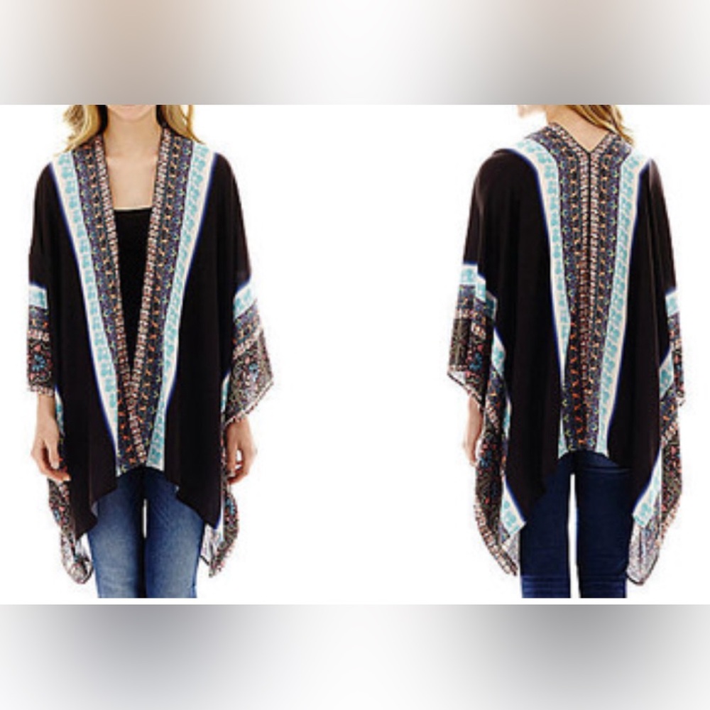 Lily Star Long Sleeve Print Kimono